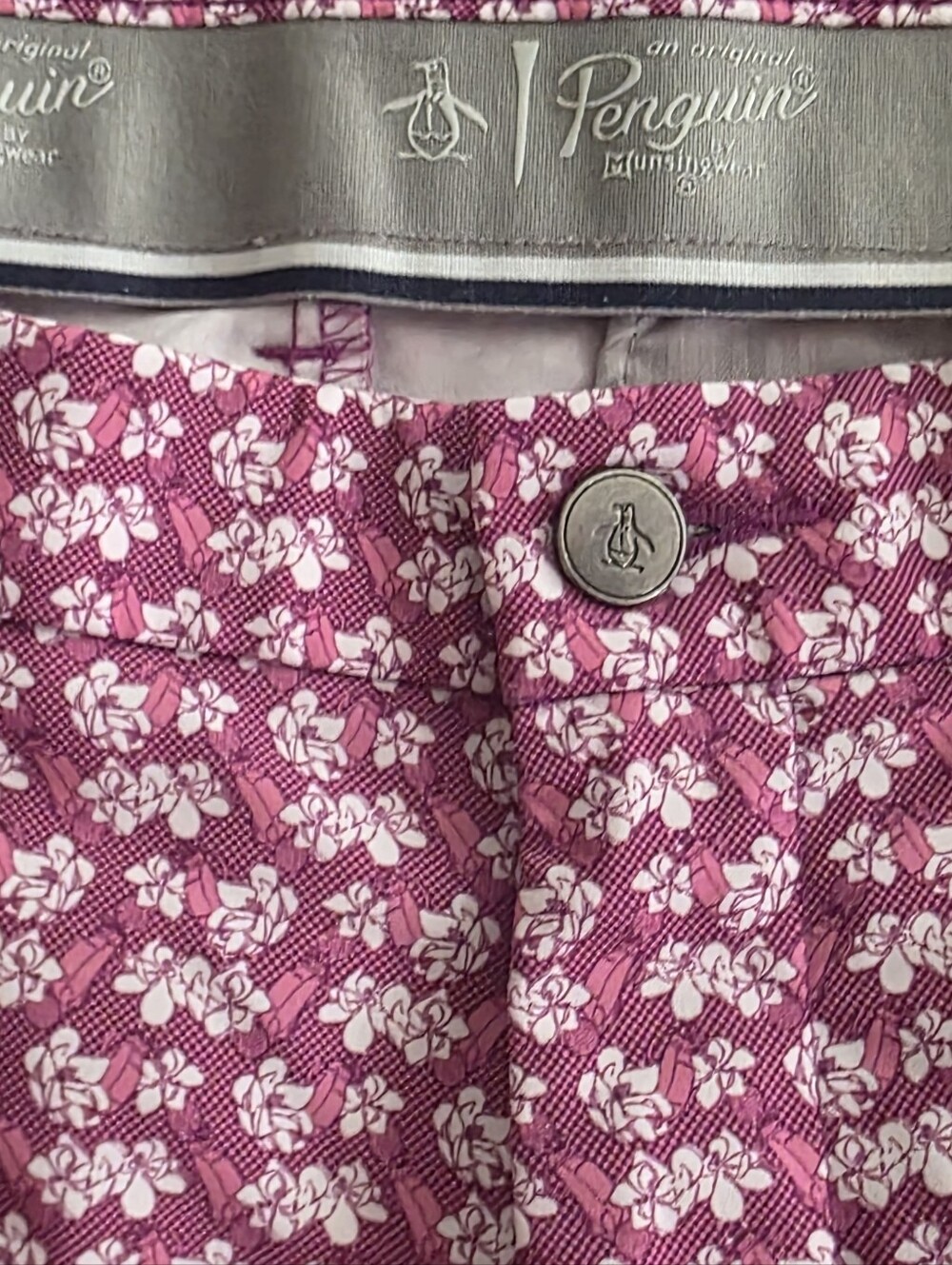 Penguin By Musingwear Pink Floral Button-Front Short